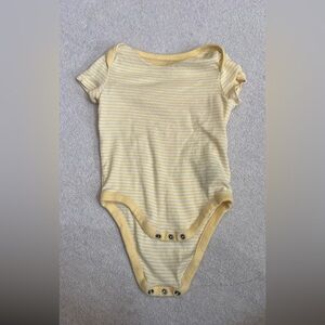 GAP Soft Yellow Striped Bodysuit